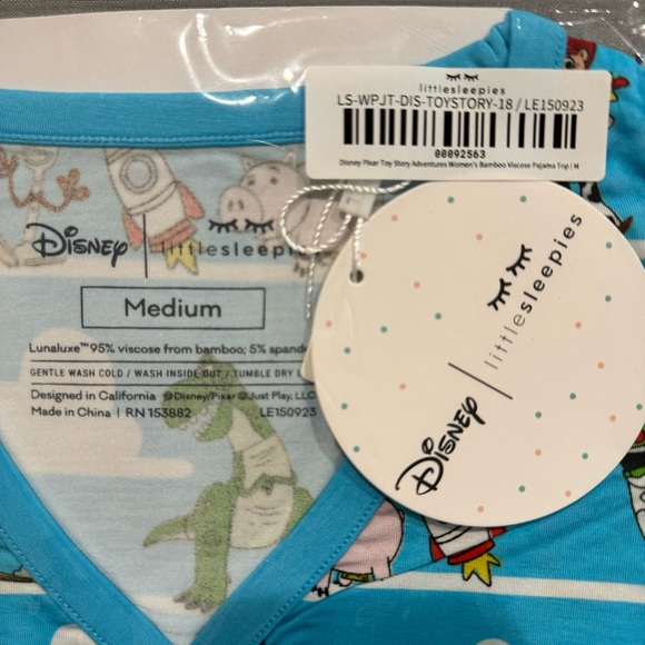 NWT Little Sleepies Toy Story Womens Medium Top - Picture 2 of 2